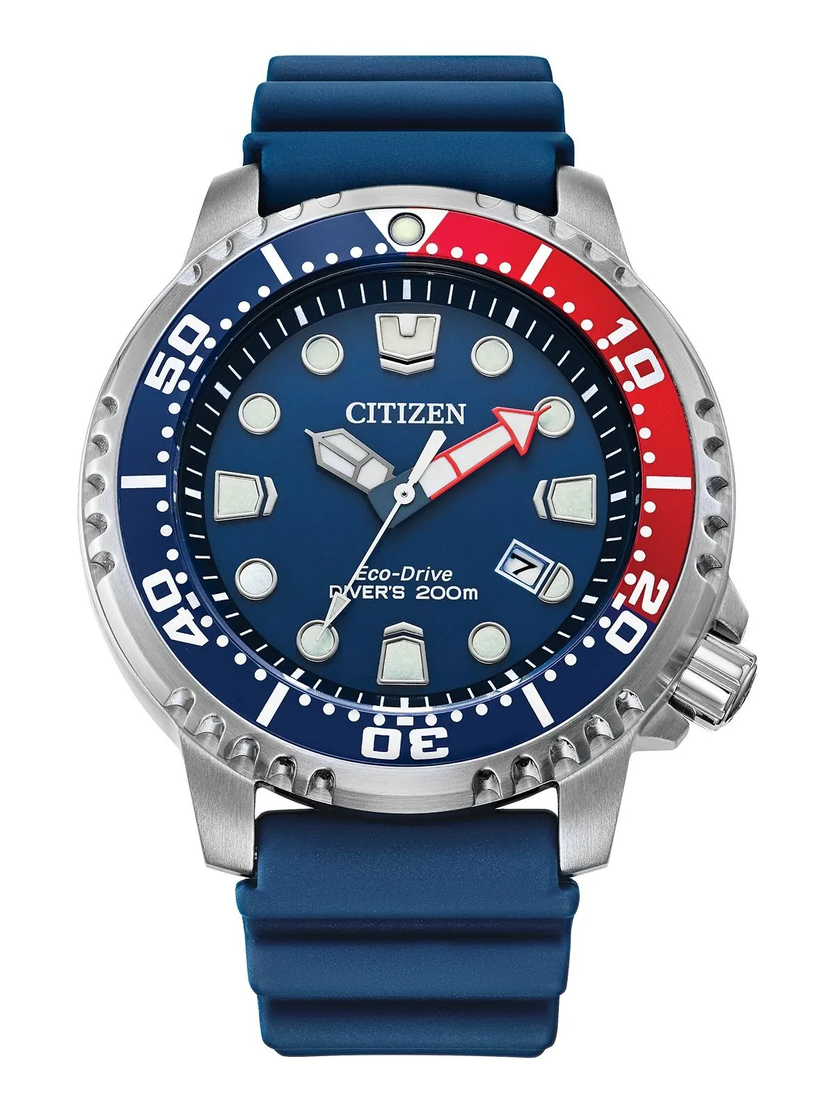 Мужские часы Eco-Drive Promaster Dive с синим ремешком, 44 мм Citizen