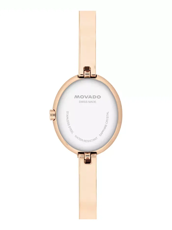 Женские часы Museum Oval Bangle с кварцевым механизмом Swiss Quartz и покрытием Rose PVD, 22 x 26 — изображение 3 из 3