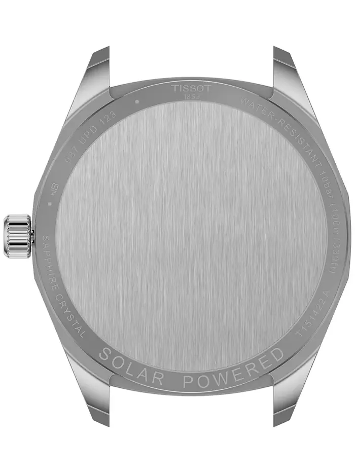 Мужские наручные часы Swiss PRC 100 Solar Quartz на стальном браслете, 39 мм Tissot — изображение 3 из 5