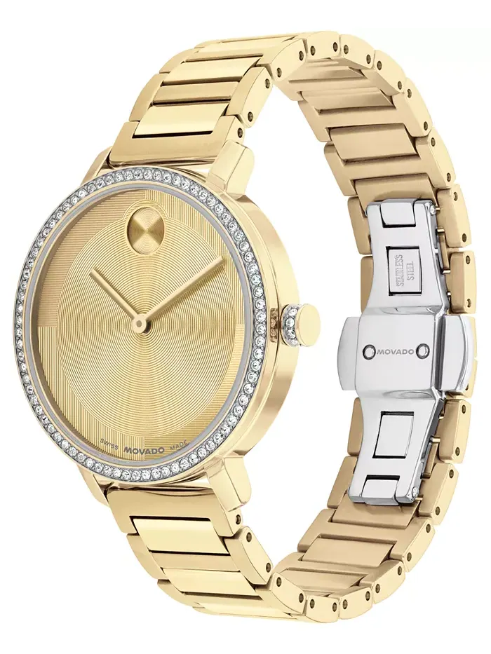 Женские часы Bold Evolution 2.0 Swiss Quartz Light Gold Steel, 34mm Movado — изображение 2 из 3