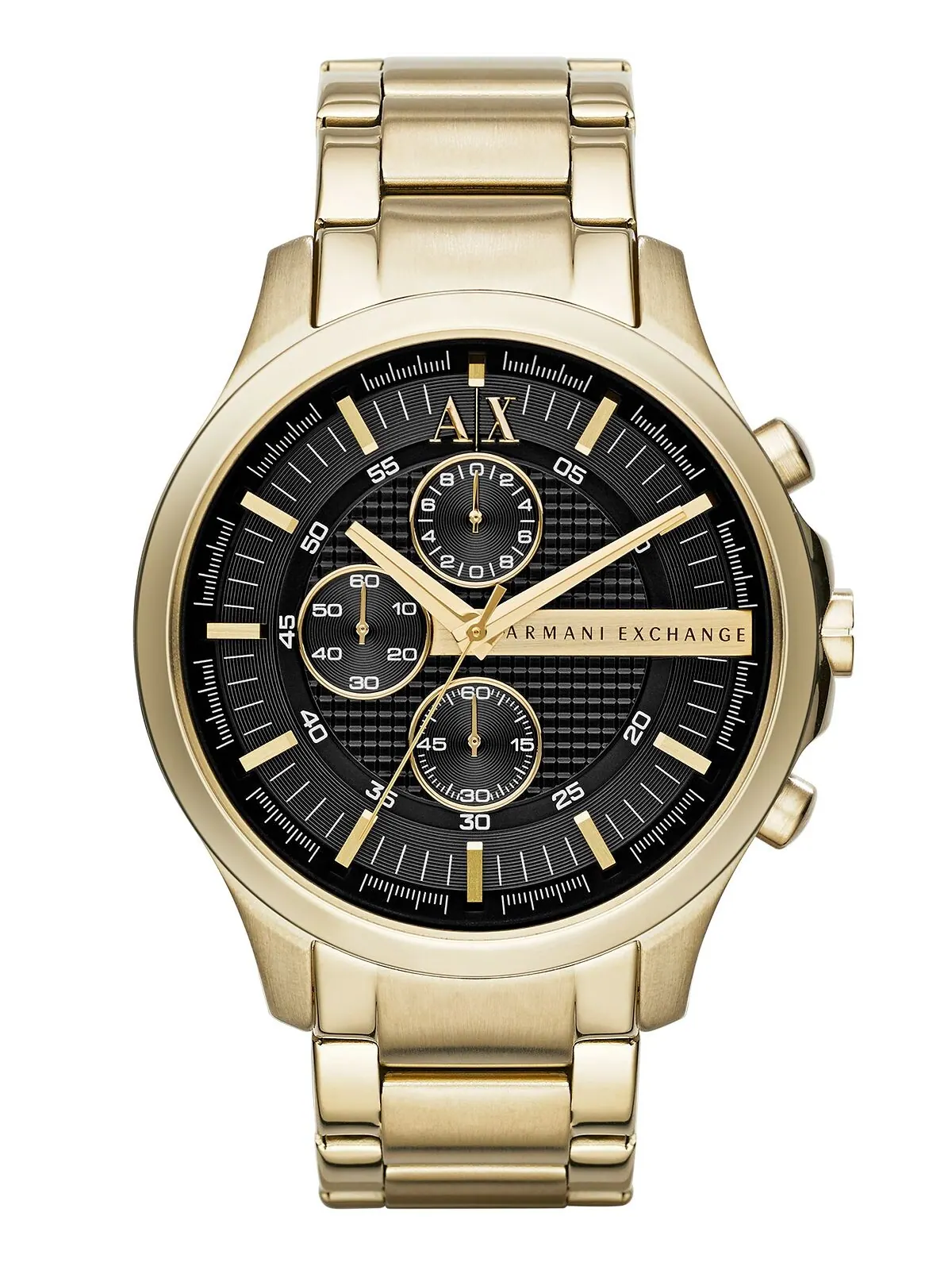 Мужские золотистые часы-браслет из нержавеющей стали 46 мм AX2137 Armani Exchange — изображение 1 из 4, оттенок золото
