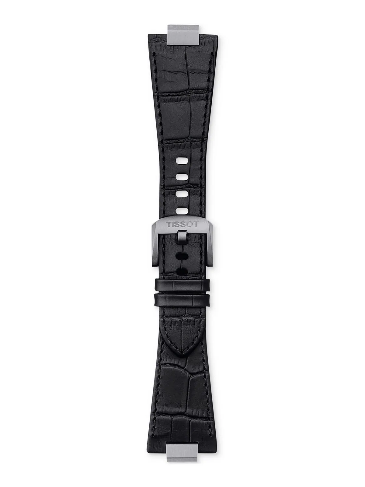 Официальный сменный черный кожаный ремешок для часов PRX Tissot