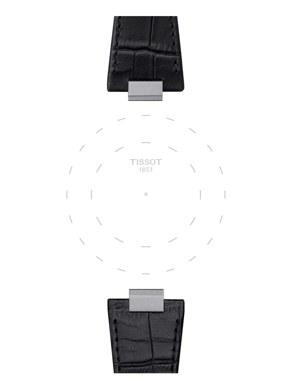 Официальный сменный черный кожаный ремешок для часов PRX Tissot — изображение 3 из 3