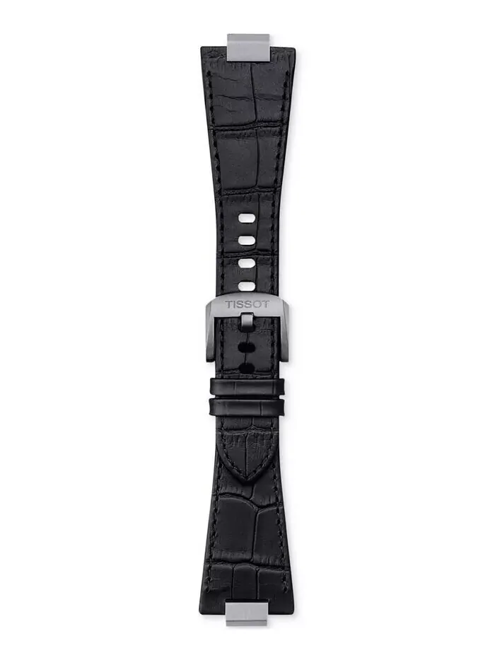 Официальный сменный черный кожаный ремешок для часов PRX Tissot
