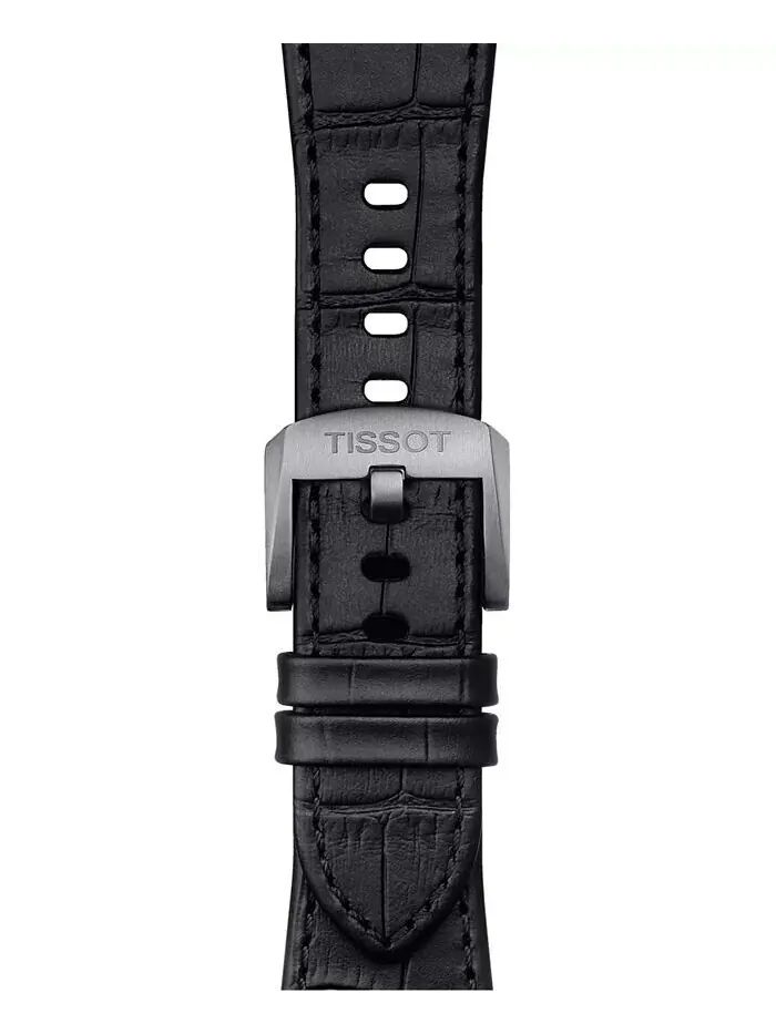 Официальный сменный черный кожаный ремешок для часов PRX Tissot — изображение 2 из 3