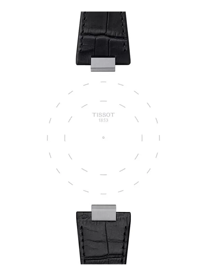 Официальный сменный черный кожаный ремешок для часов PRX Tissot — изображение 3 из 3