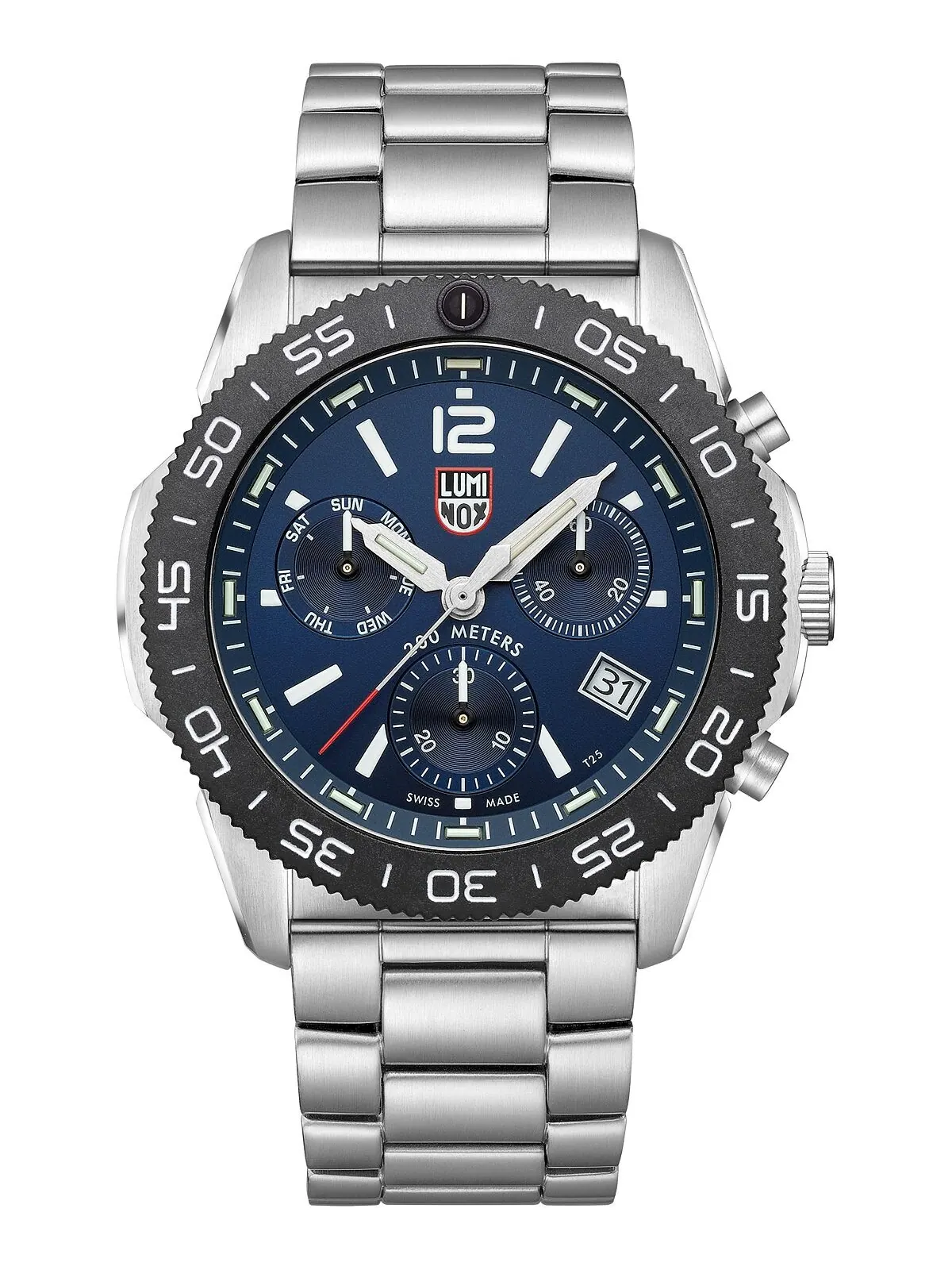 Мужские швейцарские часы с хронографом Pacific Diver из нержавеющей стали с браслетом 44 мм Luminox — изображение 1 из 6
