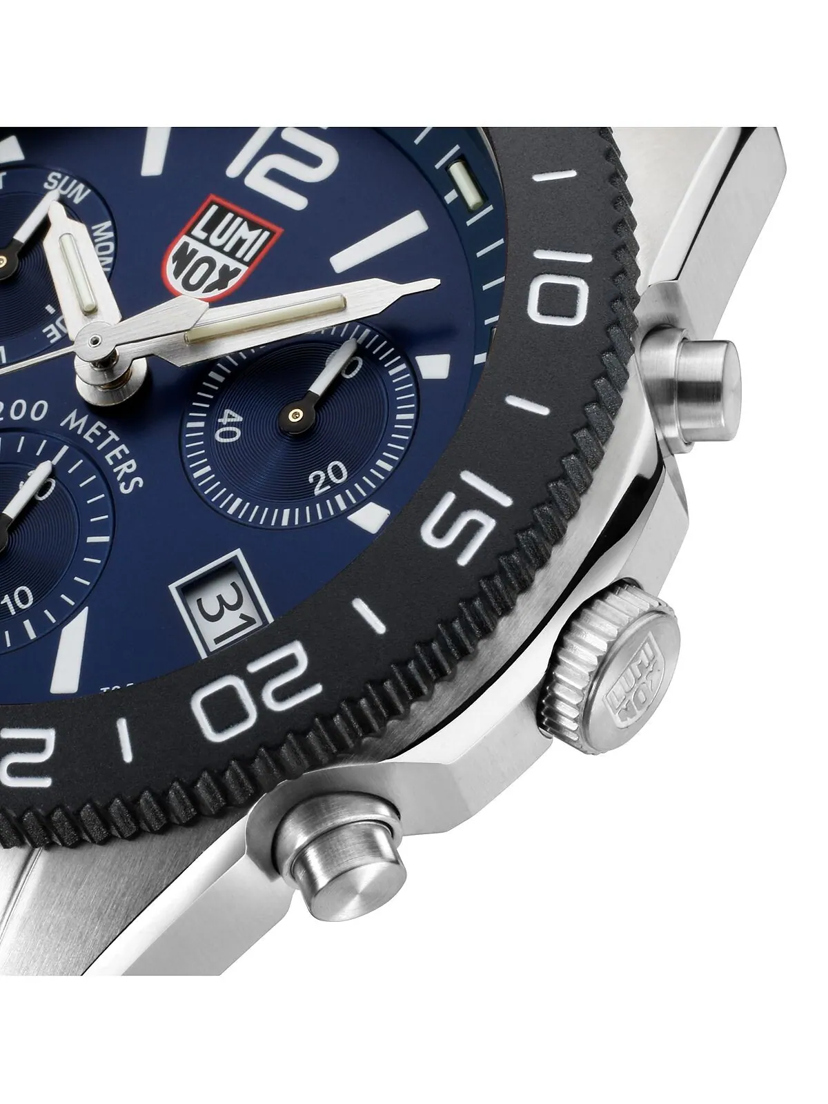 Мужские швейцарские часы с хронографом Pacific Diver из нержавеющей стали с браслетом 44 мм Luminox — изображение 3 из 6