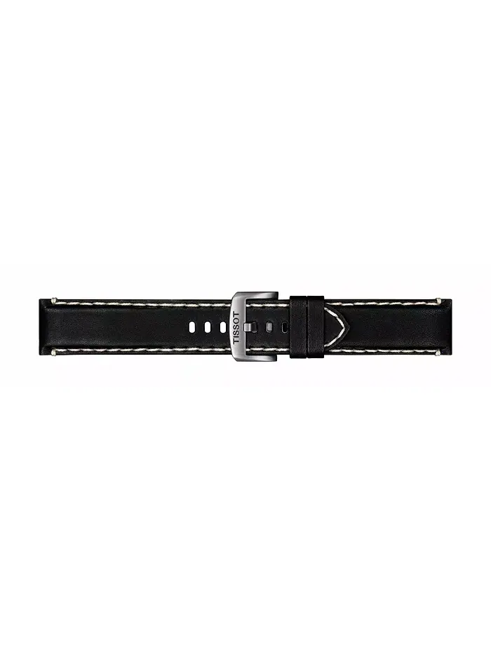 Мужские часы Swiss Chronograph Supersport T-Sport с черным кожаным ремешком, 46 мм Tissot — изображение 3 из 9
