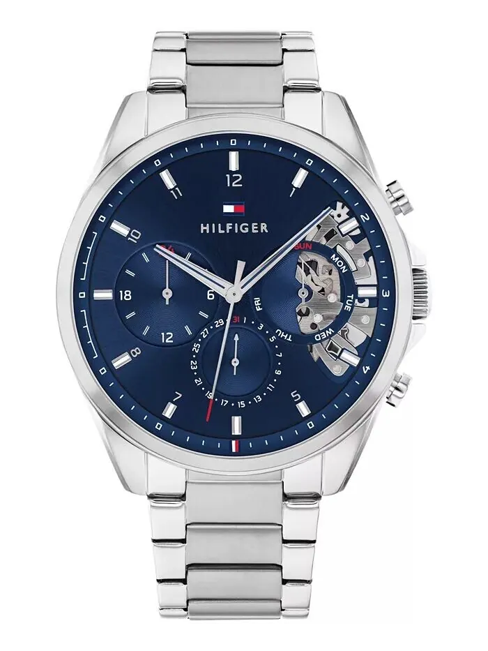 Мужские часы-браслет из нержавеющей стали с хронографом 44 мм Tommy Hilfiger