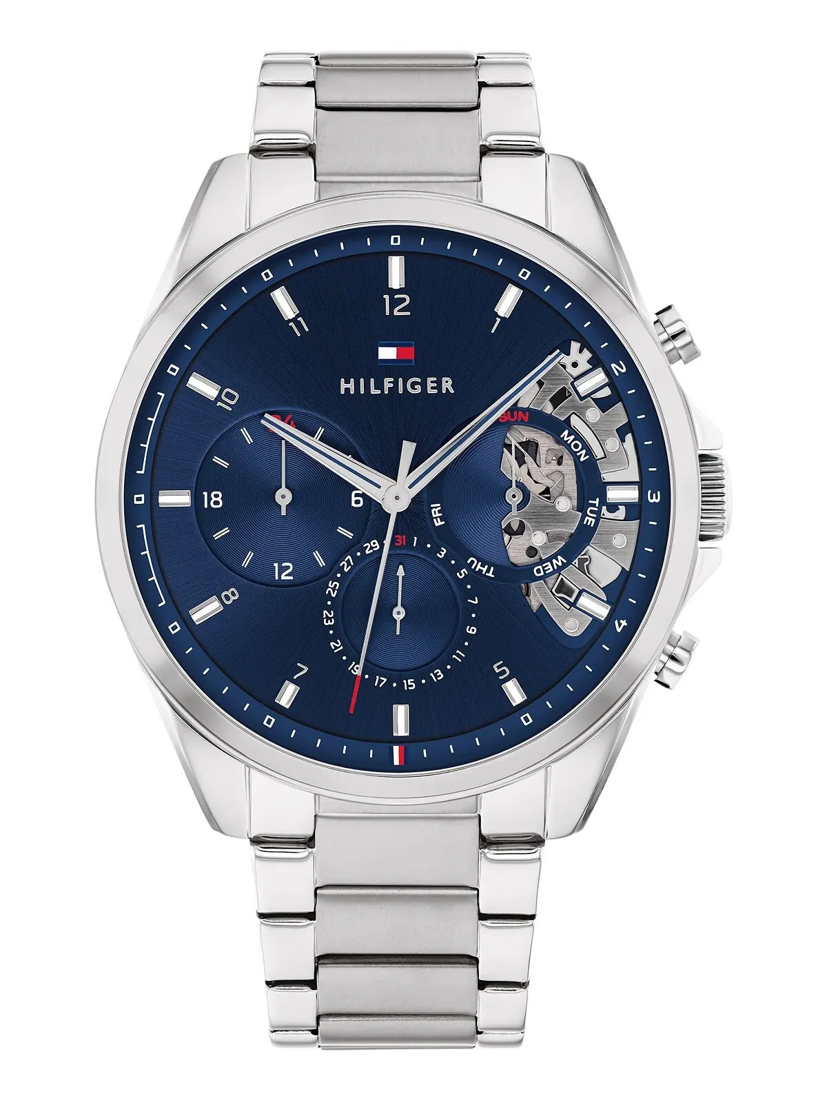 Мужские часы-браслет из нержавеющей стали с хронографом, 44 мм Tommy Hilfiger
