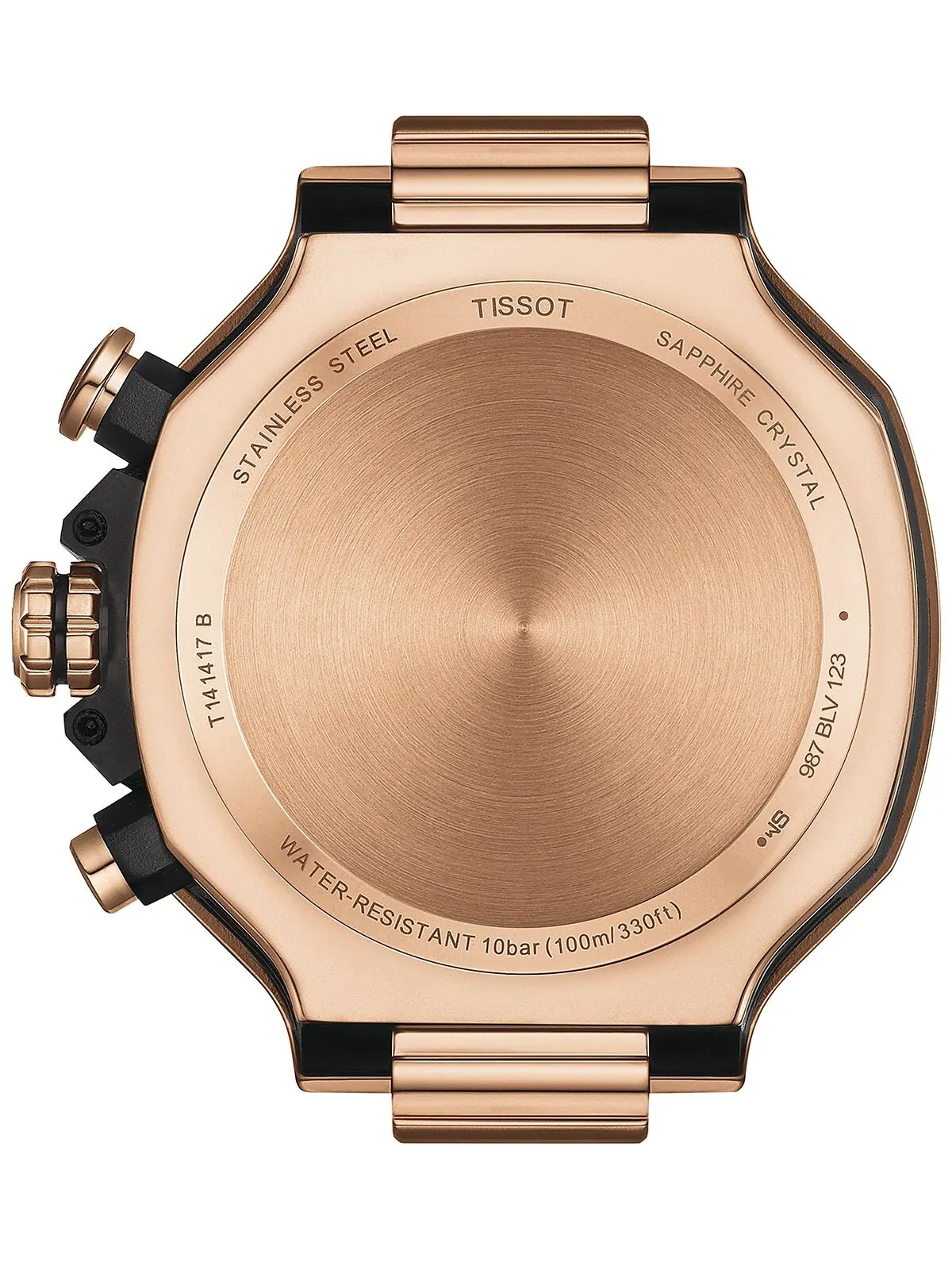Мужские швейцарские часы с хронографом T-Race с черным ремешком, 45 мм Tissot — изображение 3 из 5, оттенок черный