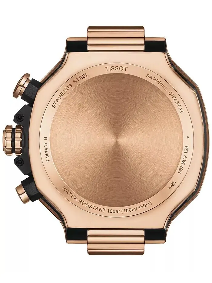 Мужские швейцарские часы с хронографом T-Race с черным ремешком, 45 мм Tissot — изображение 3 из 5