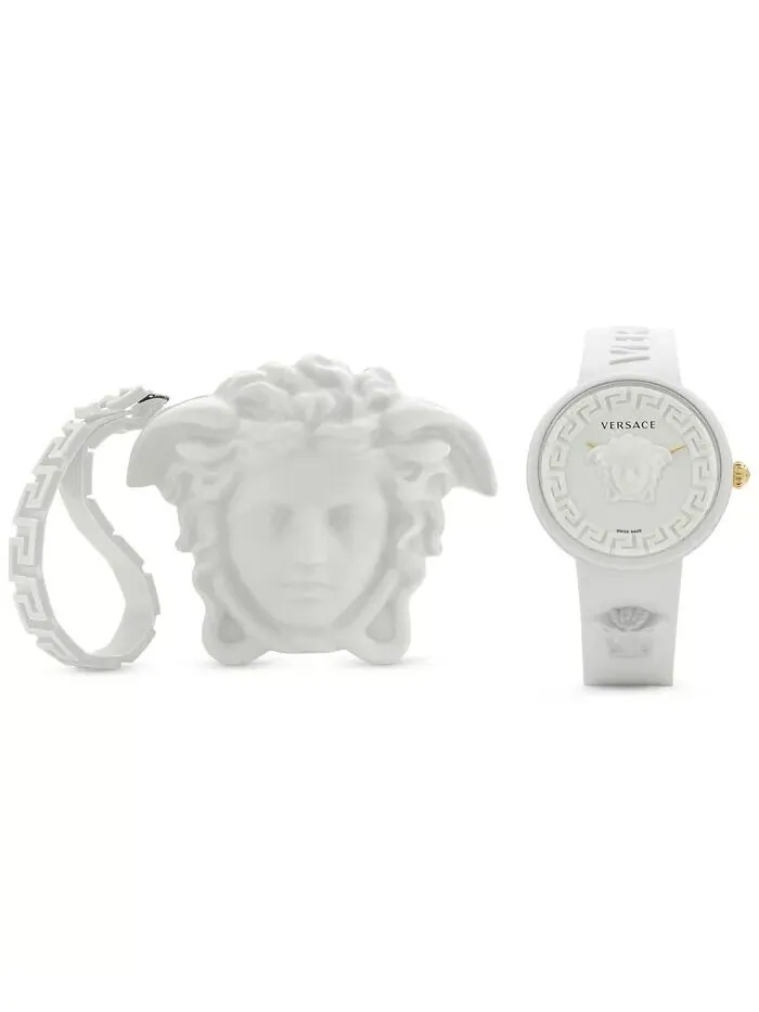 Женские швейцарские часы Medusa Pop с белым силиконовым ремешком, 39 мм Versace — изображение 1 из 9