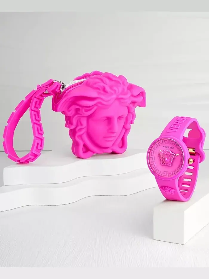 Женские швейцарские часы Medusa Pop с белым силиконовым ремешком, 39 мм Versace — изображение 9 из 9