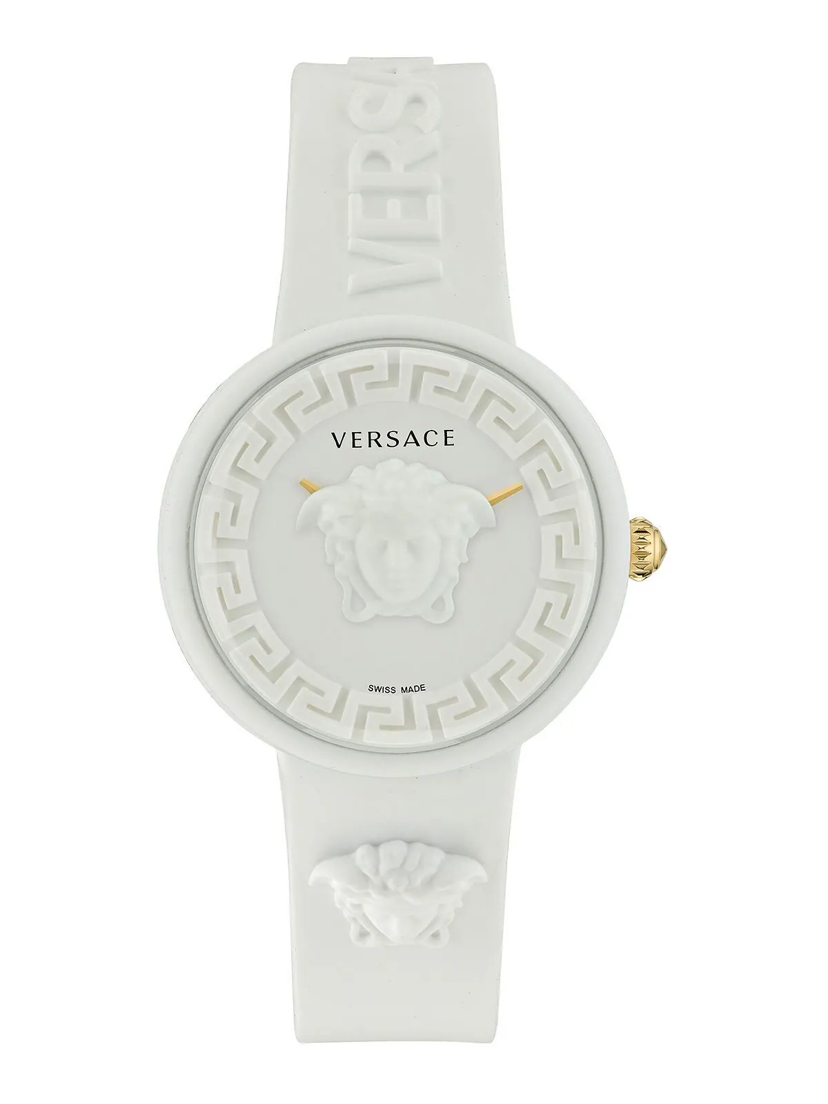 Женские швейцарские часы Medusa Pop с белым силиконовым ремешком, 39 мм Versace — изображение 1 из 9, оттенок белый