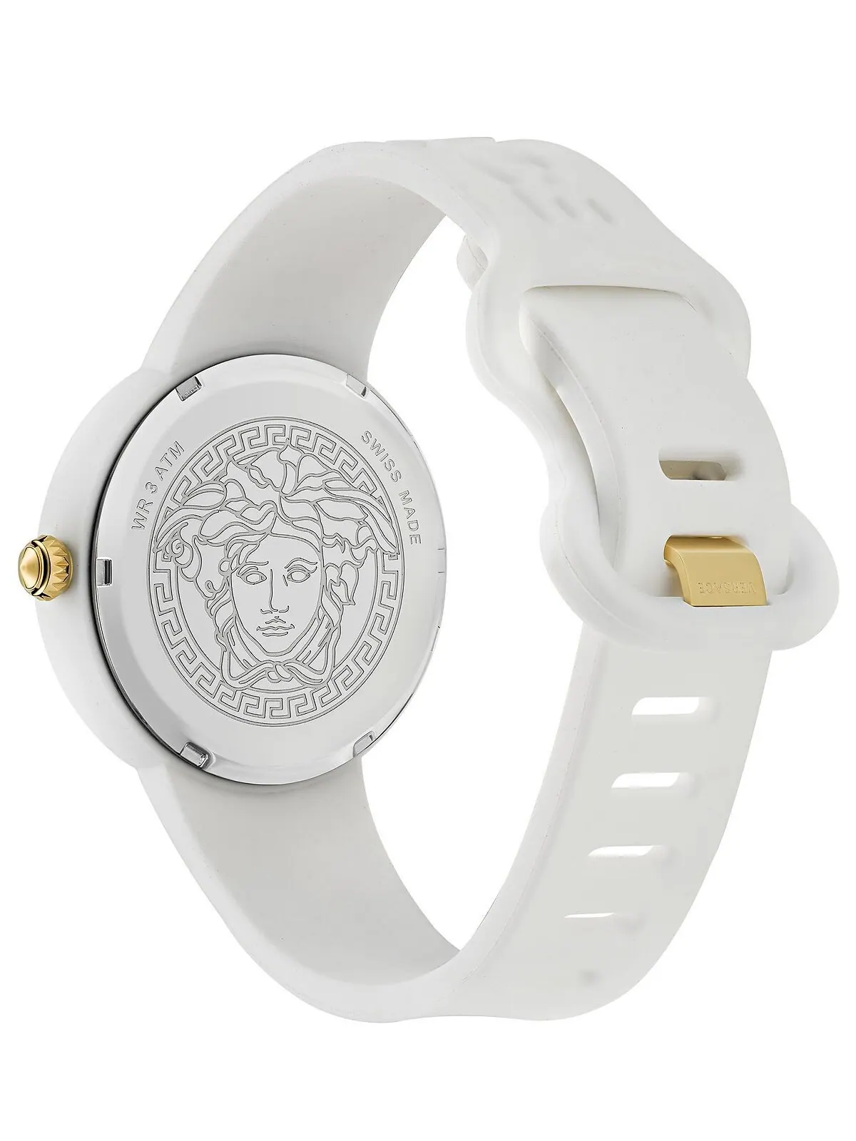 Женские швейцарские часы Medusa Pop с белым силиконовым ремешком, 39 мм Versace — изображение 3 из 9, оттенок белый