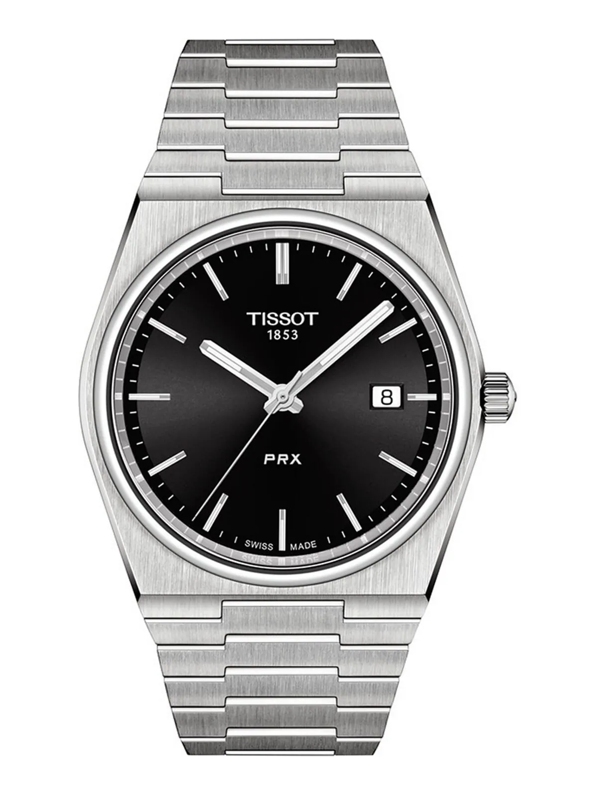Мужские швейцарские часы PRX с браслетом из нержавеющей стали, 40 мм Tissot — изображение 1 из 5, оттенок черный