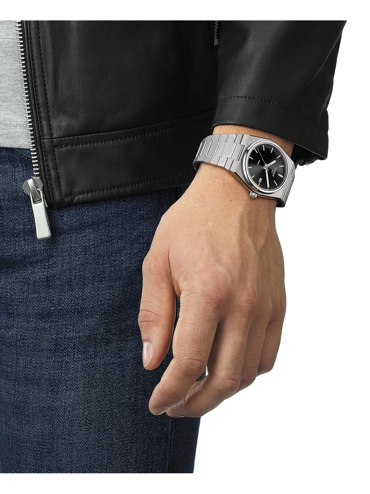 Мужские швейцарские часы PRX с браслетом из нержавеющей стали, 40 мм Tissot — изображение 5 из 5, оттенок черный