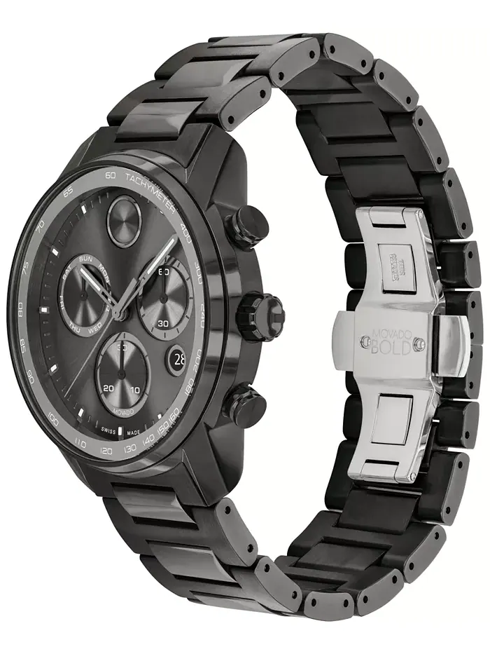 Мужские часы Bold Verso Gunmetal с браслетом из ионированного стального покрытия, 44 мм Movado — изображение 2 из 3