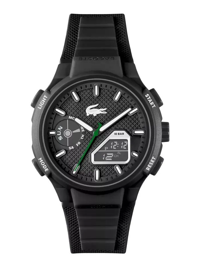 Мужские часы LC33 с черным силиконовым ремешком 43,75 мм Lacoste — изображение 1 из 6