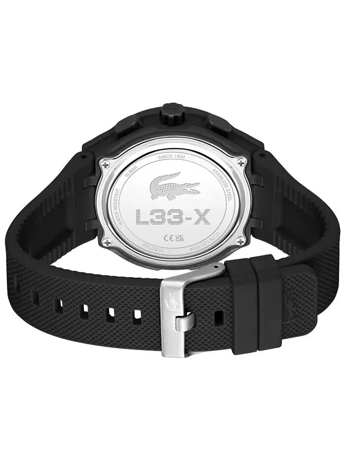 Мужские часы LC33 с черным силиконовым ремешком 43,75 мм Lacoste — изображение 3 из 6