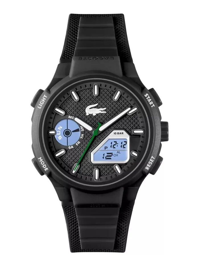 Мужские часы LC33 с черным силиконовым ремешком 43,75 мм Lacoste — изображение 5 из 6