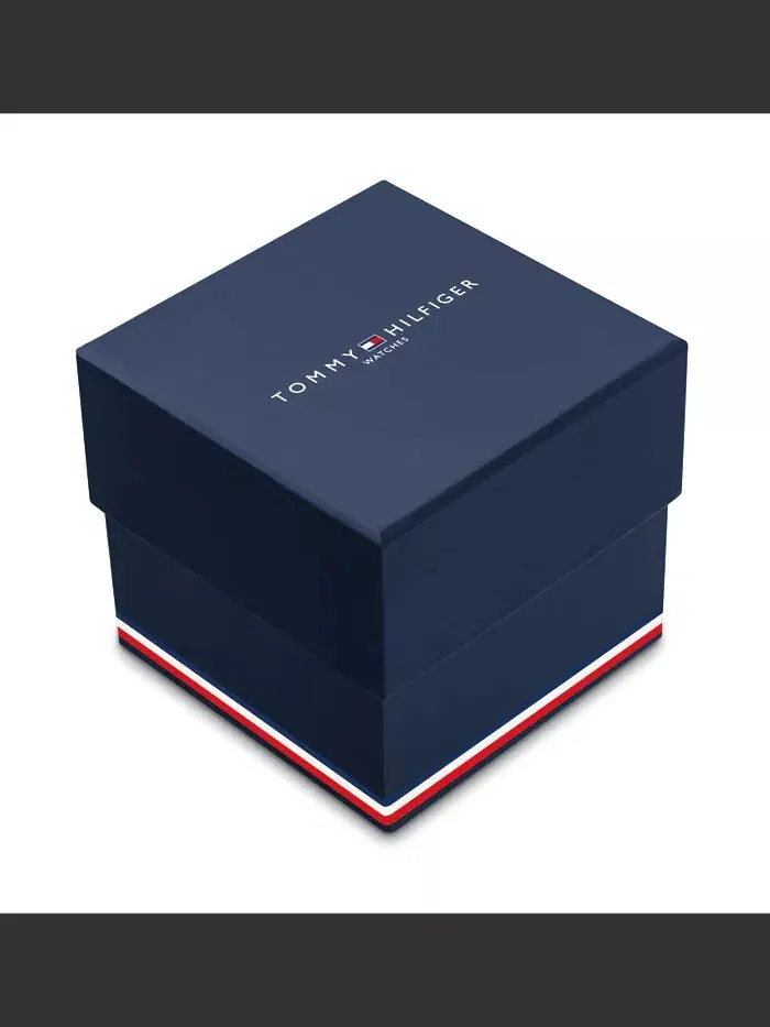 Мужские кварцевые часы с коричневым кожаным ремешком 42 мм Tommy Hilfiger — изображение 5 из 6