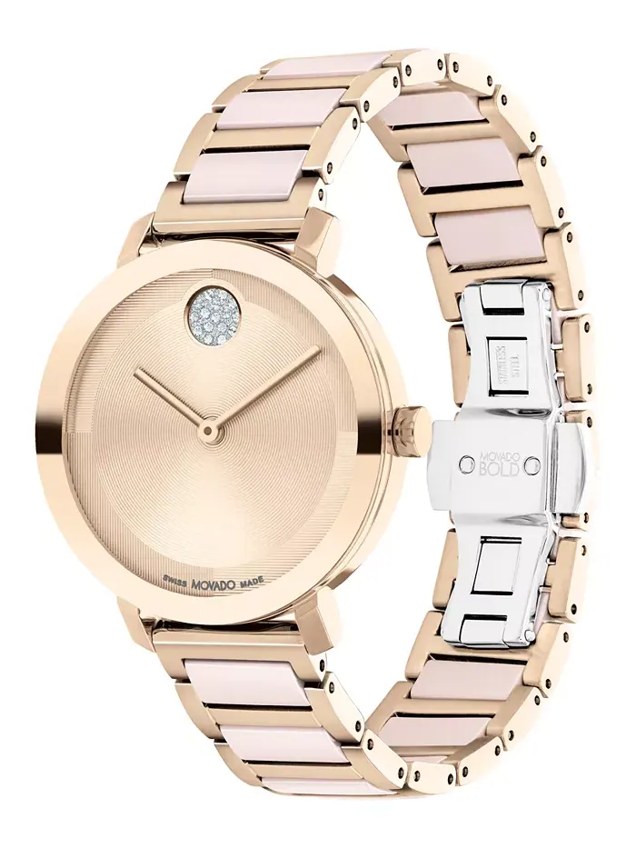 Женские наручные часы Swiss Bold Evolution 2.0 Blush Ceramic & Carnation с браслетом из — изображение 2 из 3