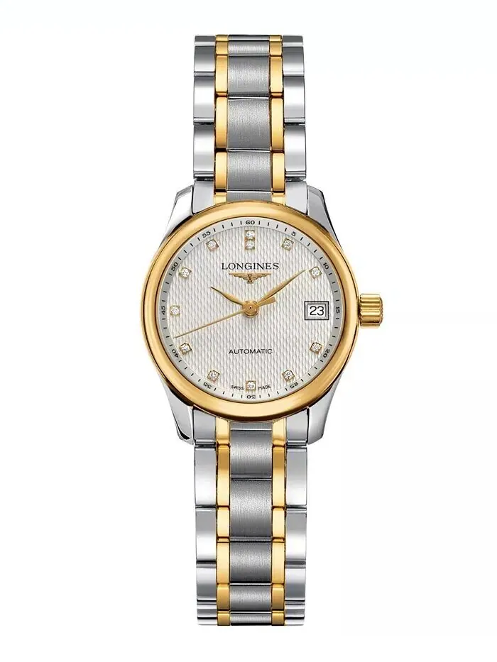 Женские швейцарские автоматические часы Master Diamond Accent из 18-каратного золота и нержавеющей — изображение 1 из 5