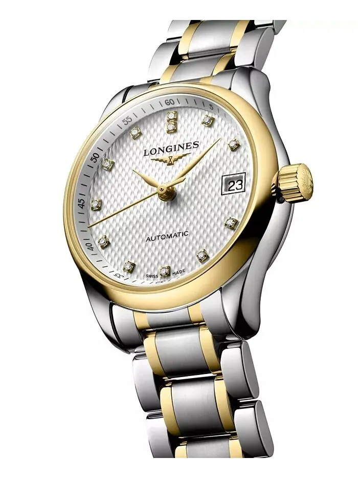 Женские швейцарские автоматические часы Master Diamond Accent из 18-каратного золота и нержавеющей — изображение 3 из 5