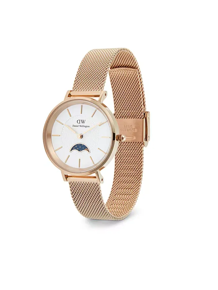 Женские часы с аналоговым циферблатом Rose Gold Tone из нержавеющей стали, 32 мм Daniel Wellington — изображение 5 из 7