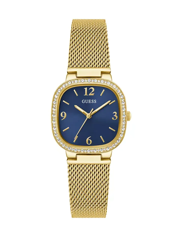 Женские золотистые часы-браслет с сетчатым ремешком, 32 мм GUESS