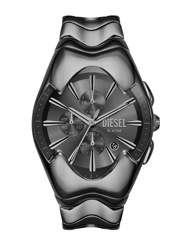 Мужские часы Mercurial Quartz Chronograph, серые, из нержавеющей стали, 45 мм Diesel