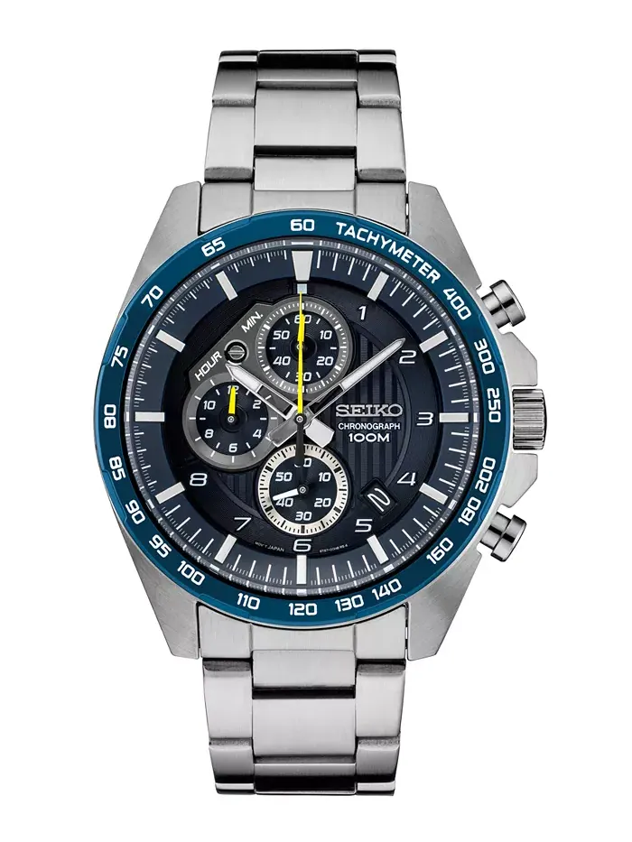 Мужские часы Chronograph с браслетом из нержавеющей стали, 43.9 мм Seiko — изображение 1 из 5
