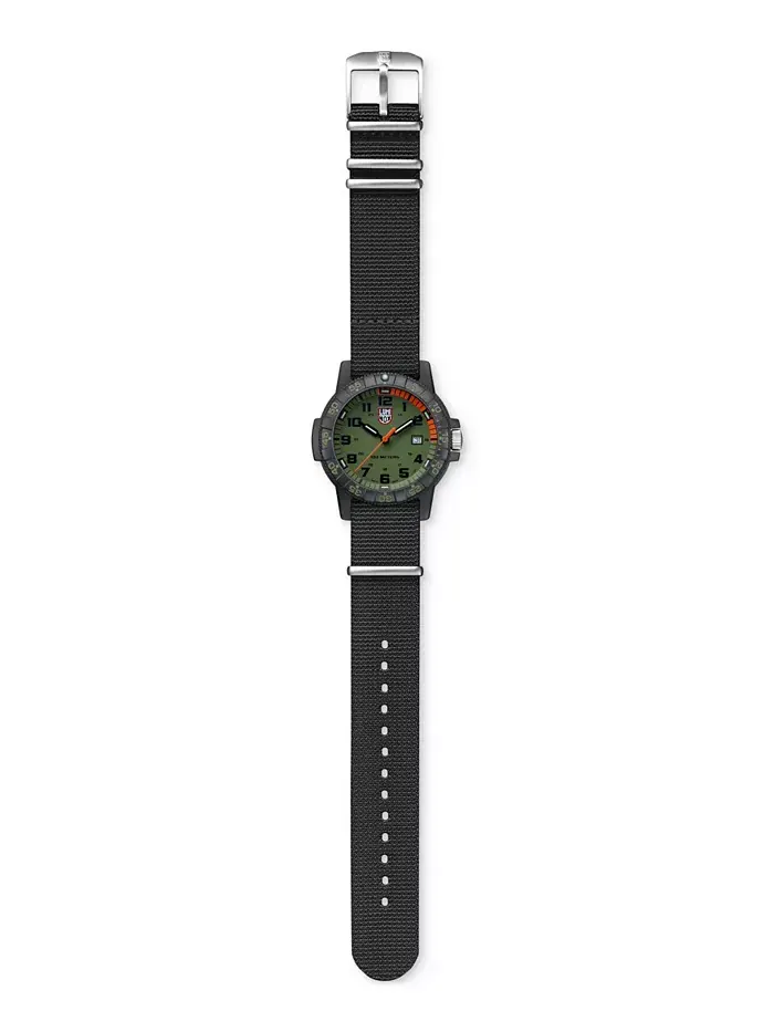Мужские часы Swiss Leatherback Sea Turtle Giant Dive с черным ремешком NATO, 44 мм Luminox — изображение 3 из 4