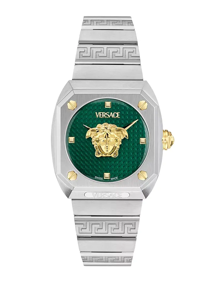 Женские наручные часы Swiss Medusa Antares с браслетом из нержавеющей стали 35 мм Versace — изображение 1 из 3