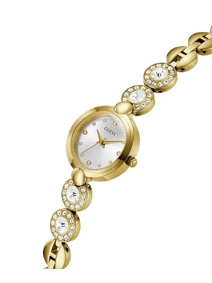 Женские часы Analog Gold Tone из нержавеющей стали, 26 мм GUESS — изображение 7 из 8