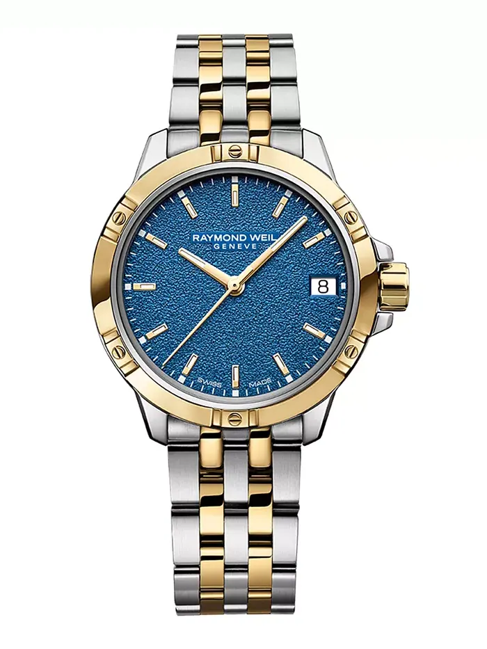 Женские часы Swiss Tango Quartz с браслетом из двухцветной нержавеющей стали, 30 мм Raymond Weil — изображение 1 из 3
