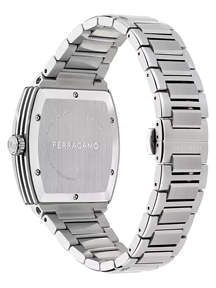 Мужские часы Swiss F-80 Tonneau на стальном браслете 42mm Ferragamo — изображение 3 из 4