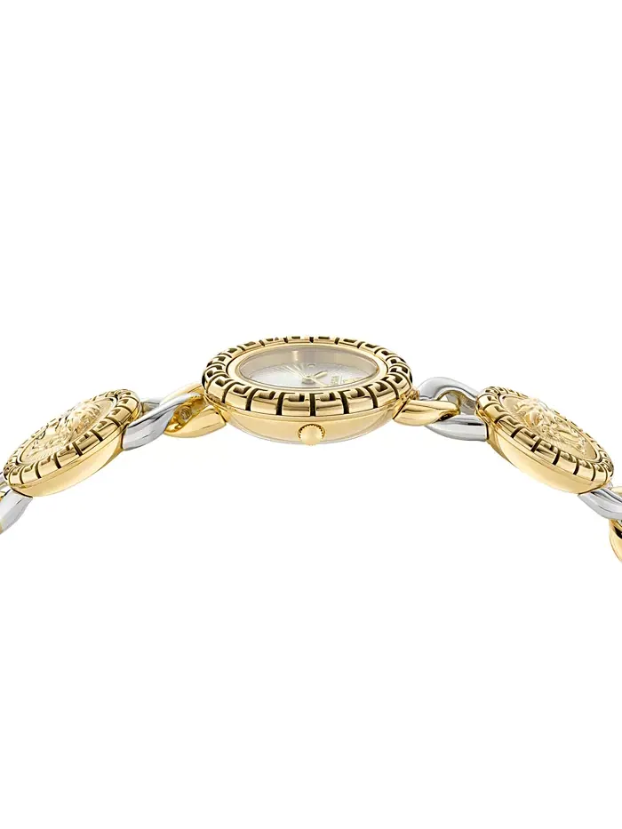 Женские часы Swiss La Greca Stud Icon с двухцветным браслетом-цепочкой 28mm Versace — изображение 2 из 3