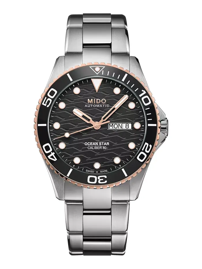 Унисекс автоматические часы Swiss Automatic Ocean Star 200 на стальном браслете, 44 мм Mido — изображение 1 из 2