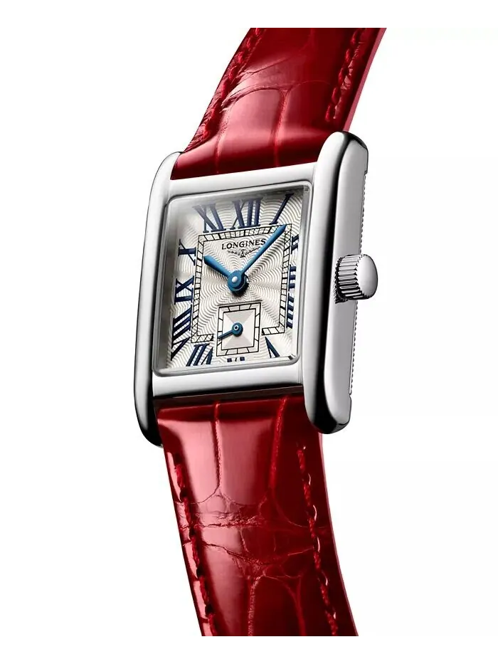 Женские швейцарские мини-часы DolceVita с красным ремешком, 22x29 мм Longines — изображение 2 из 4