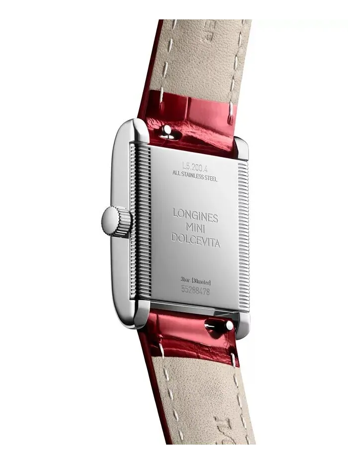 Женские швейцарские мини-часы DolceVita с красным ремешком, 22x29 мм Longines — изображение 3 из 4