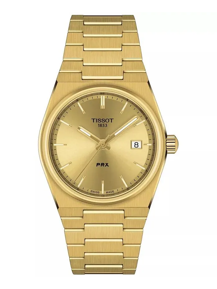 Часы-унисекс PRX с золотистым браслетом из нержавеющей стали, 35 мм Tissot — изображение 1 из 4