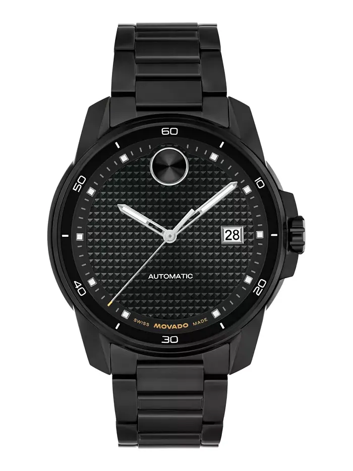 Мужские часы Bold Verso Swiss Automatic с ионным покрытием, черная сталь, 41 мм Movado — изображение 1 из 3