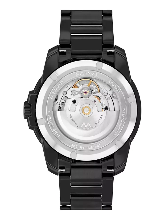 Мужские часы Bold Verso Swiss Automatic с ионным покрытием, черная сталь, 41 мм Movado — изображение 3 из 3
