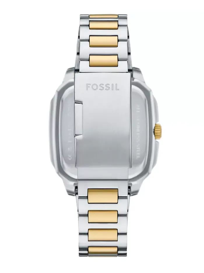 Мужские часы Crosby Three-Hand Date с двухцветным корпусом из нержавеющей стали, 42 мм Fossil — изображение 2 из 4