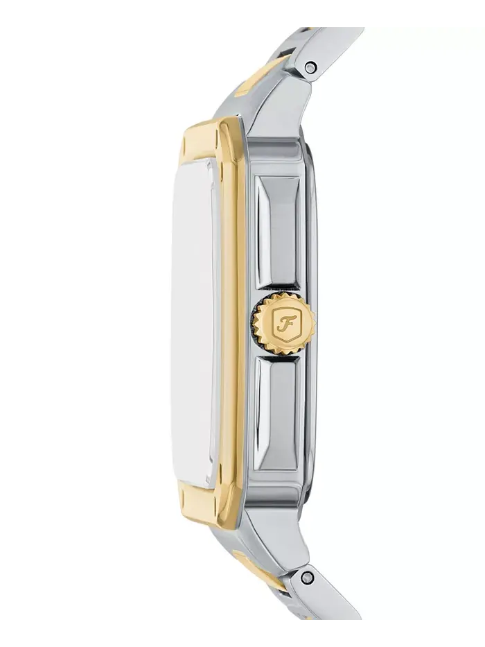 Мужские часы Crosby Three-Hand Date с двухцветным корпусом из нержавеющей стали, 42 мм Fossil — изображение 3 из 4