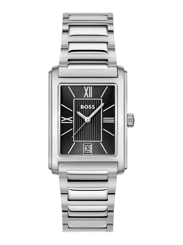 Мужские часы Principle Dress Quartz Basic Calendar из нержавеющей стали, 28 x 39 мм Hugo Boss — изображение 1 из 3